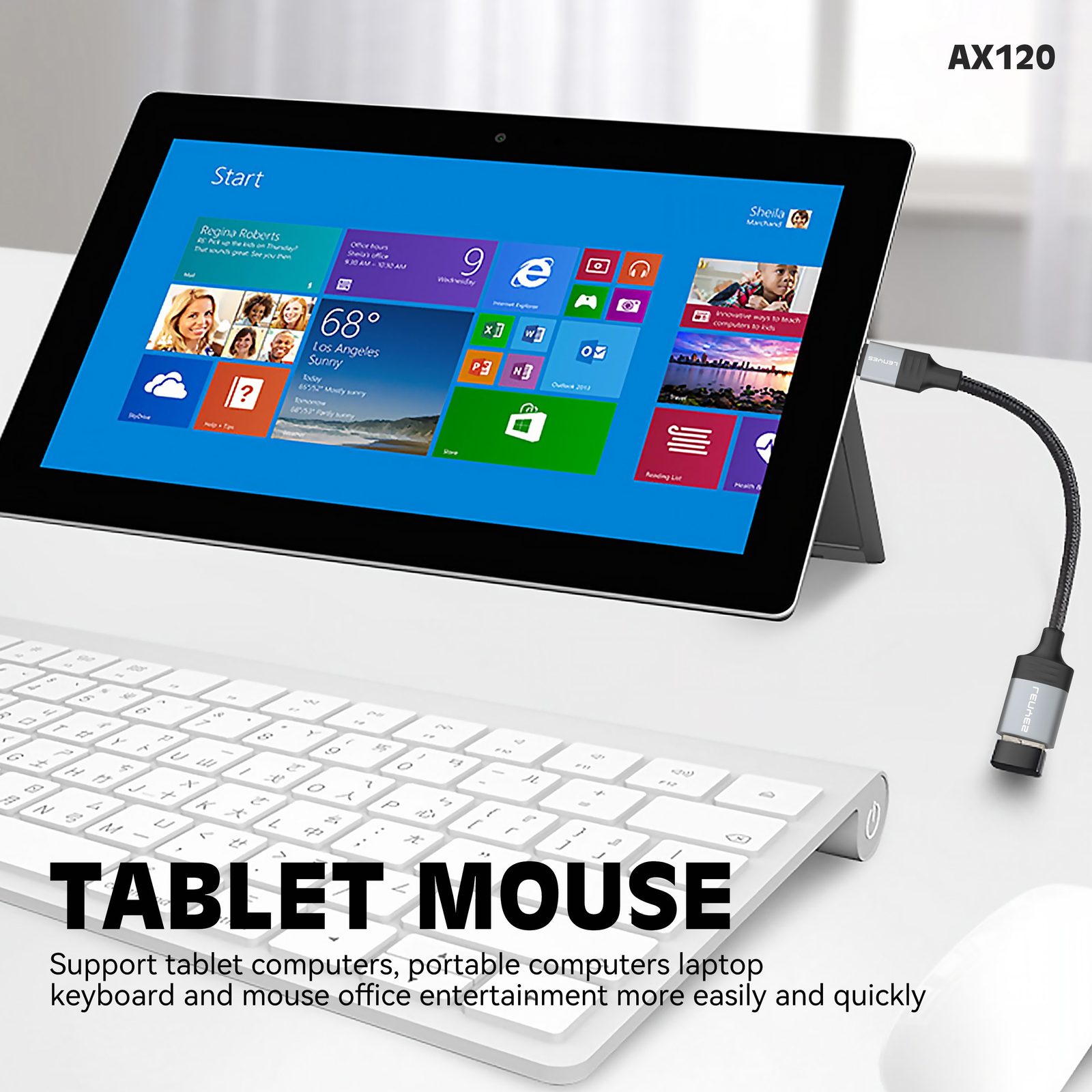 Adaptador OTG Lenyes AX120 Micro USB/V8 vista 6