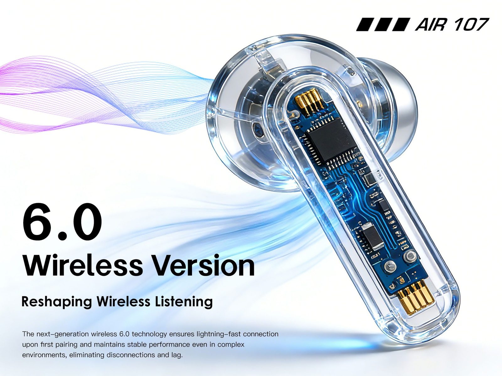 Lenyes AIR 107 TWS Bluetooth con Estuche de Carga vista 5