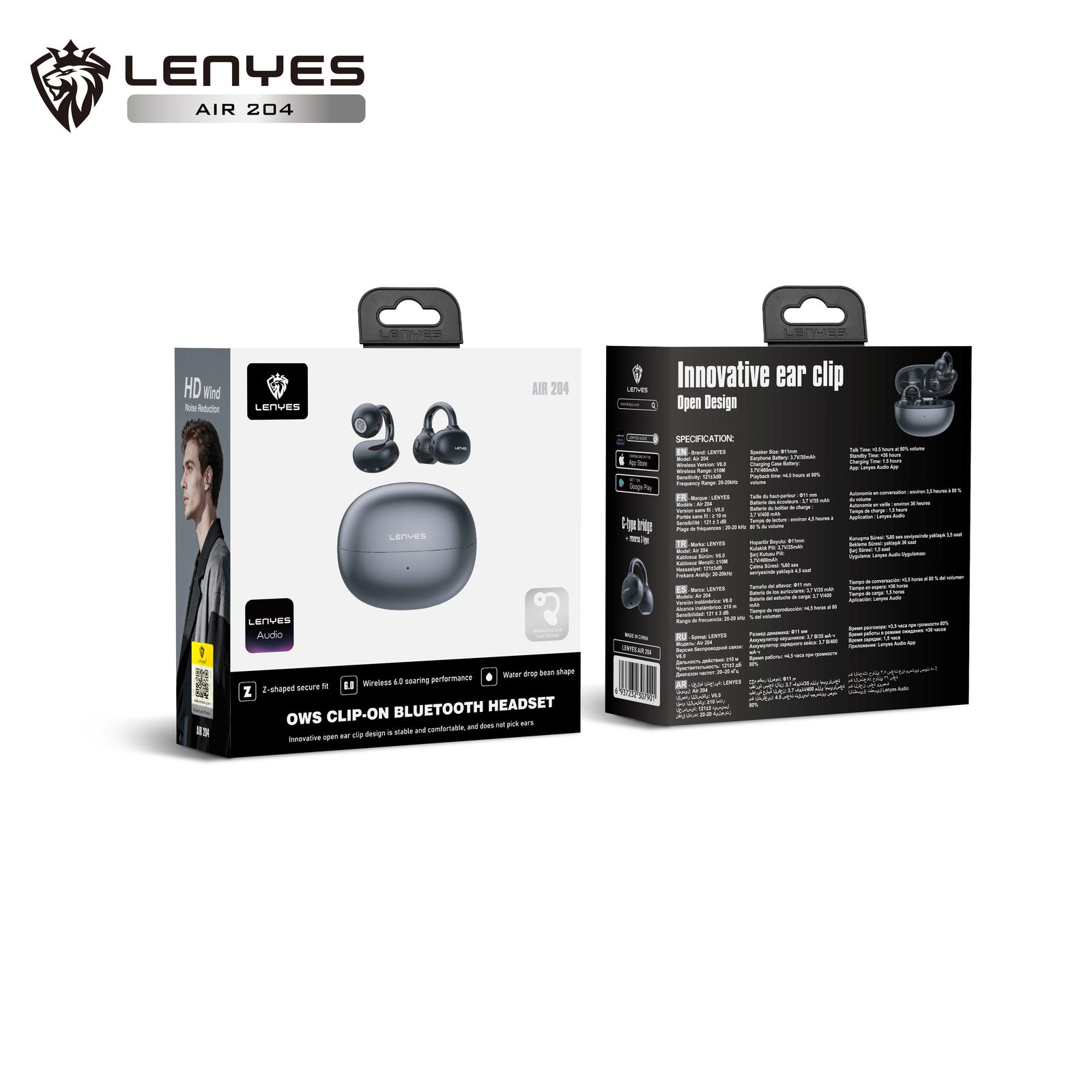 Lenyes AIR 204 OWS Clip-On Open-Ear vista 1