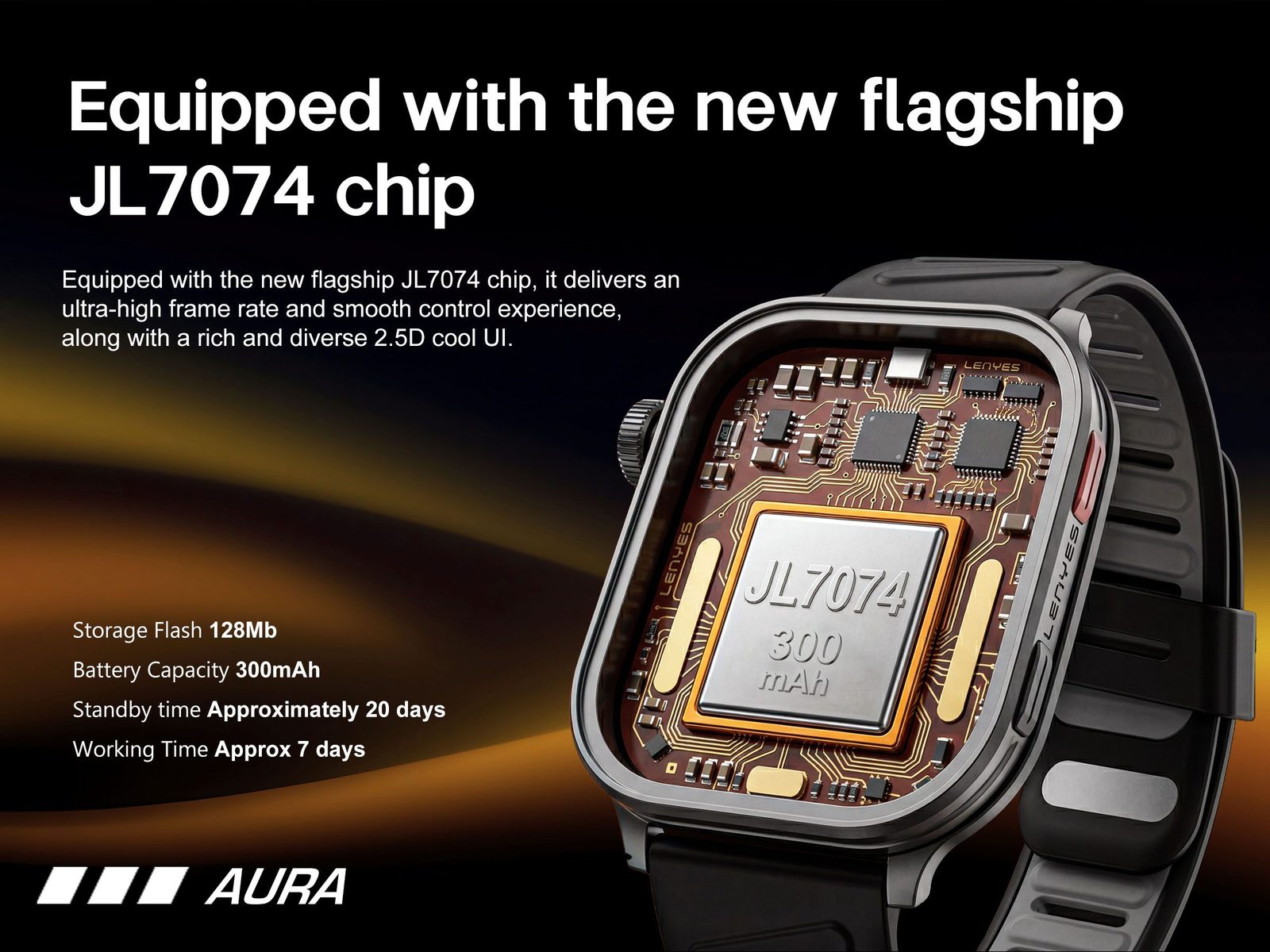 Lenyes AURA Smartwatch Elegante vista 4