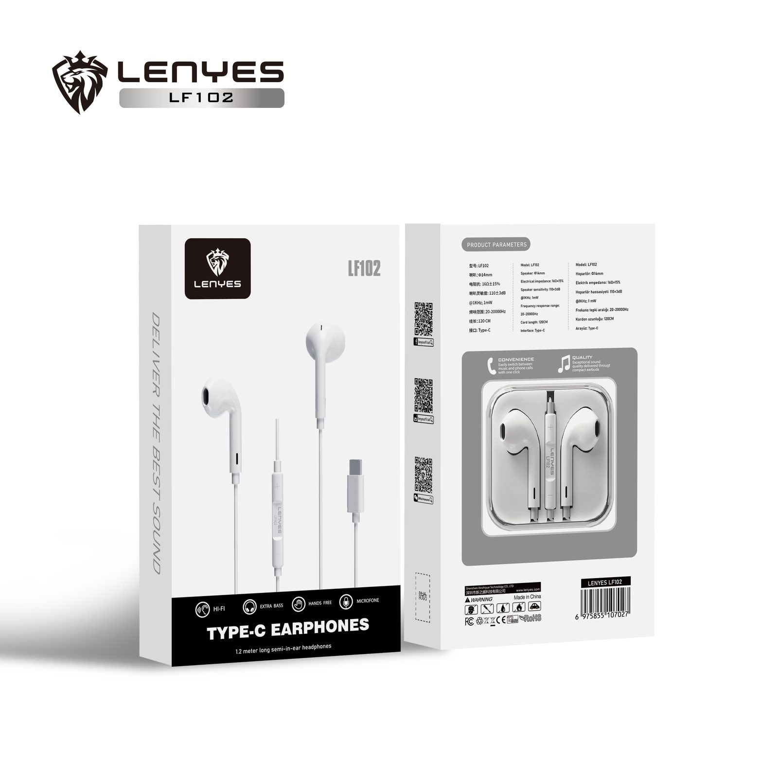 Auriculares Lenyes LF102 con Cable USB-C Hi-Fi vista 4