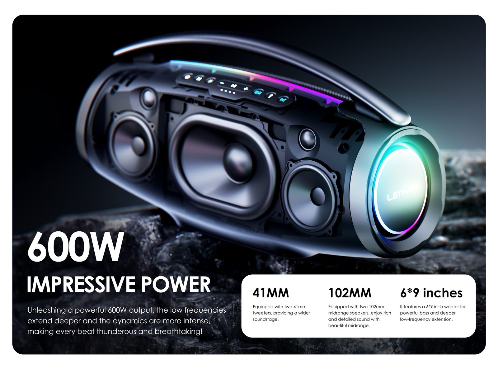 Lenyes BOOST X Altavoz Bluetooth Compacto vista 4