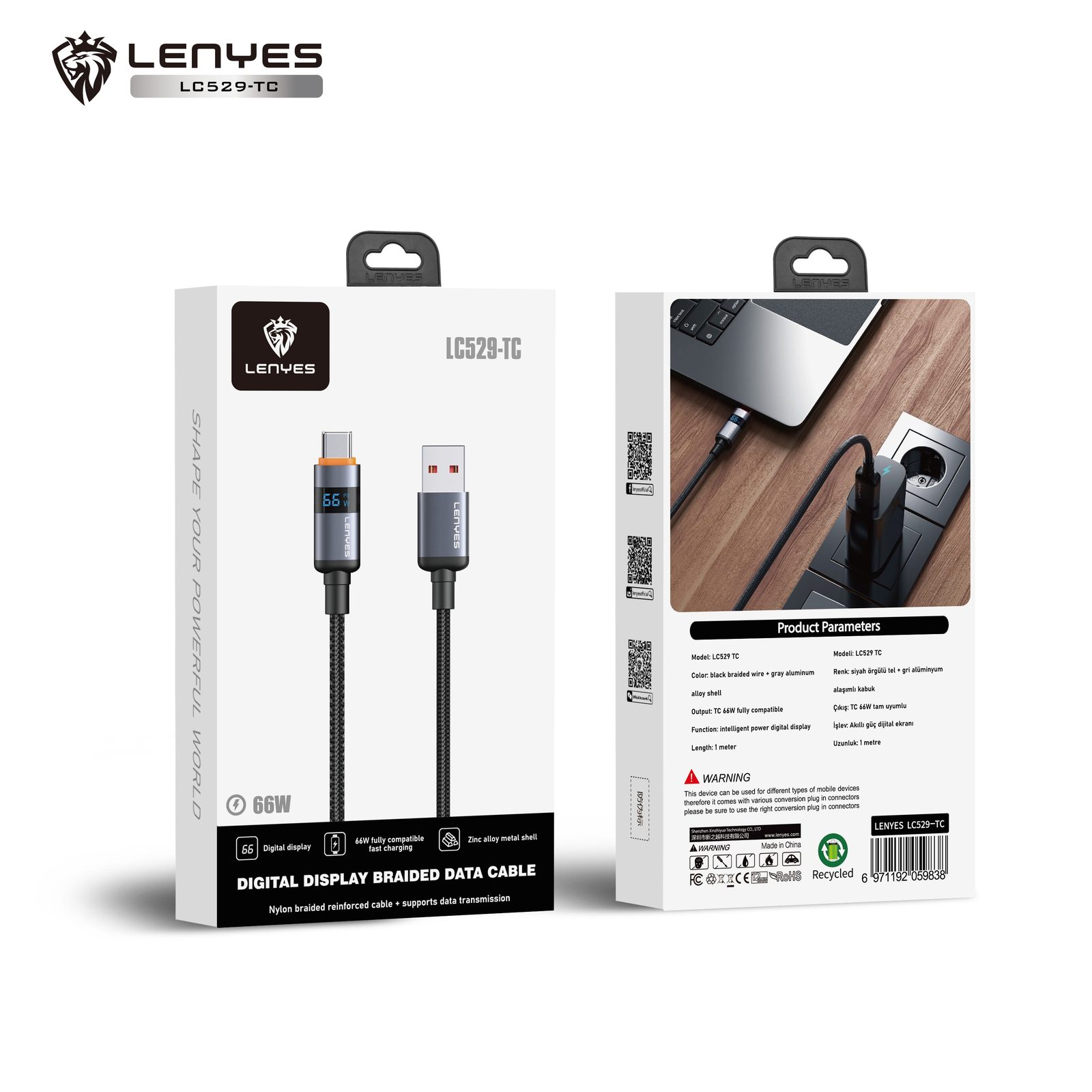 Cable Lenyes LC529 con Pantalla Digital de Potencia vista 6
