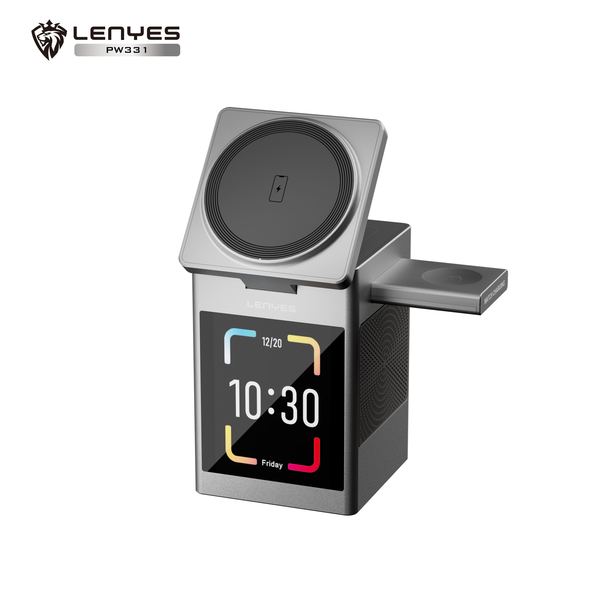 Cargador Inalámbrico Lenyes PW331 con Pantalla Táctil