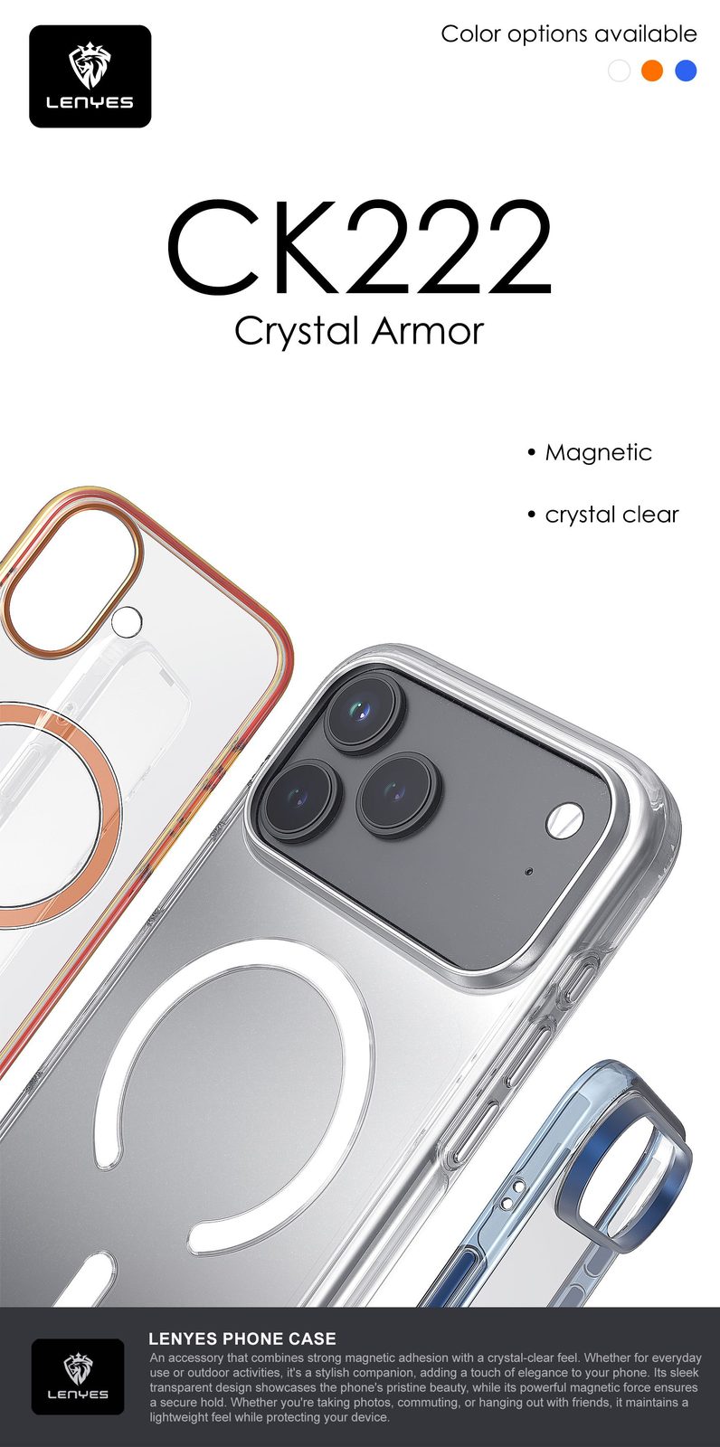 Funda Lenyes Crystal Armor para iPhone CK222 vista 4