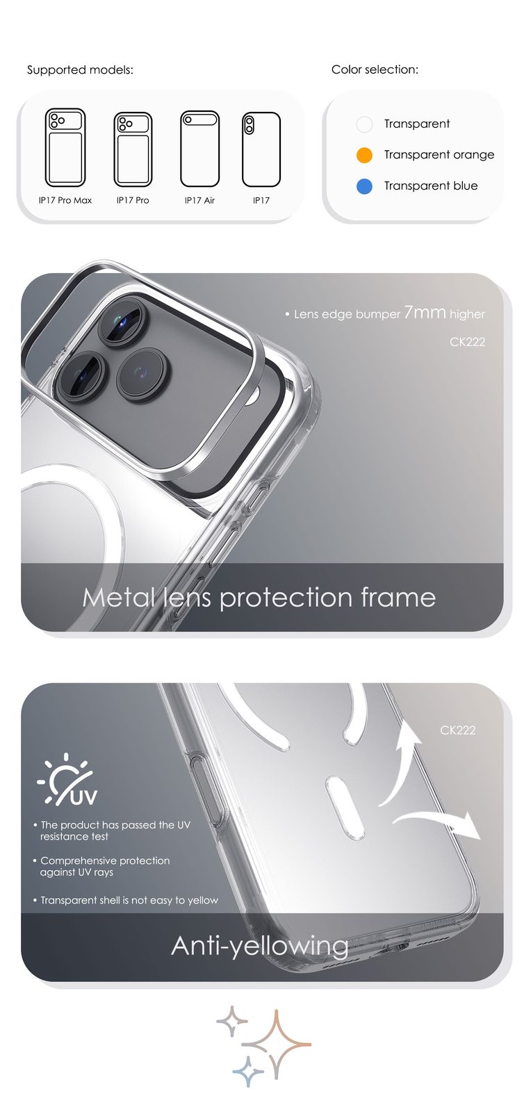 Funda Lenyes Crystal Armor para iPhone CK222 vista 7