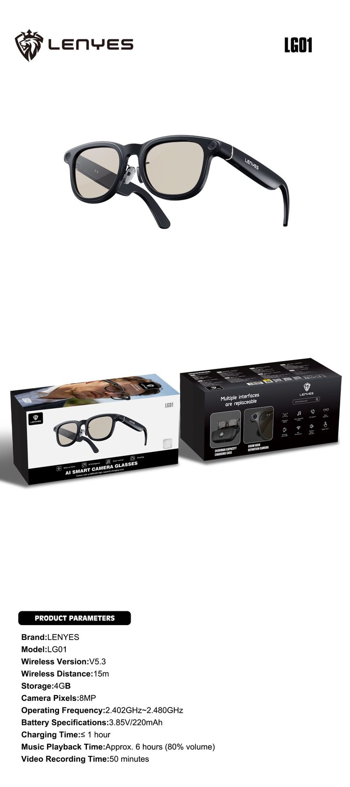 Gafas Inteligentes Lenyes LG01 vista 5