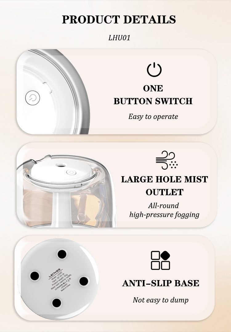 Humidificador Ultrasónico Lenyes LHU01 Jellyfish vista 3