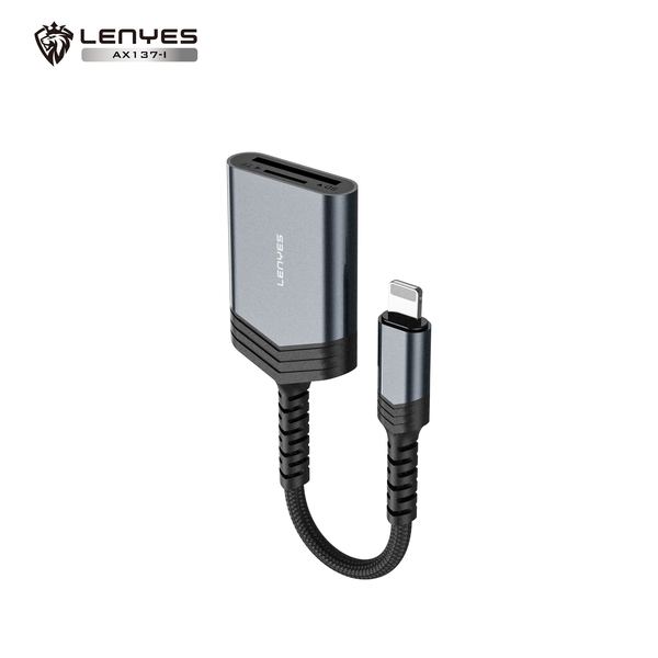 Lector de Tarjetas Lenyes AX137 SD/TF Aluminio