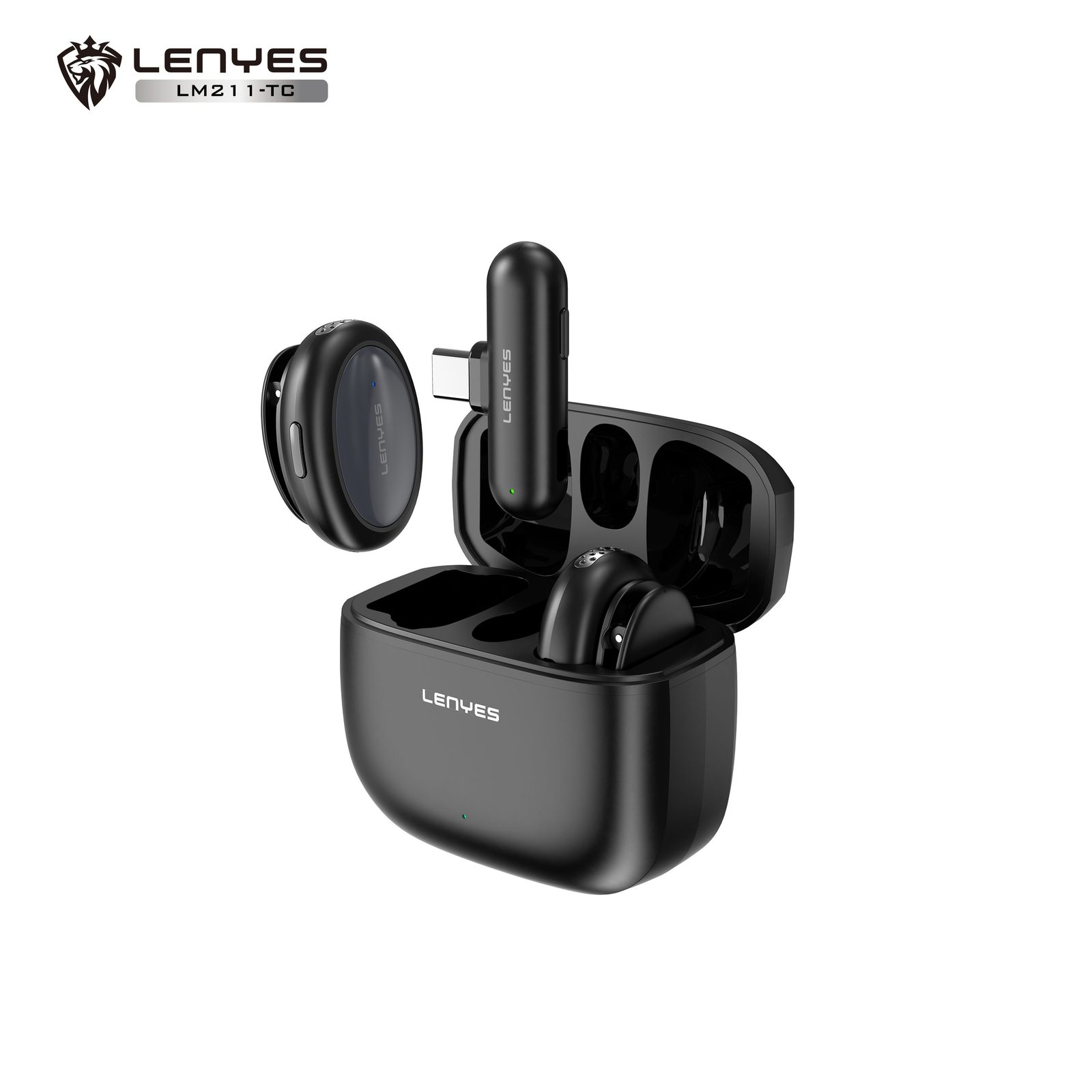 Lenyes LM211 Micrófono Lavalier 48KHz/24bit IA vista 5