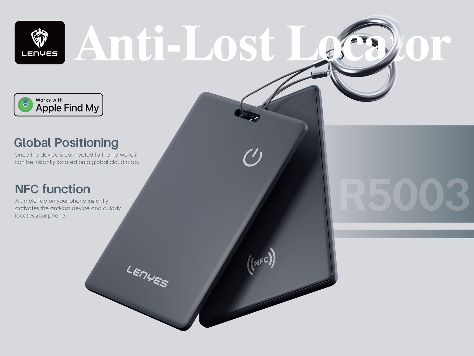 Localizador Lenyes R5003D Find My con NFC vista 4