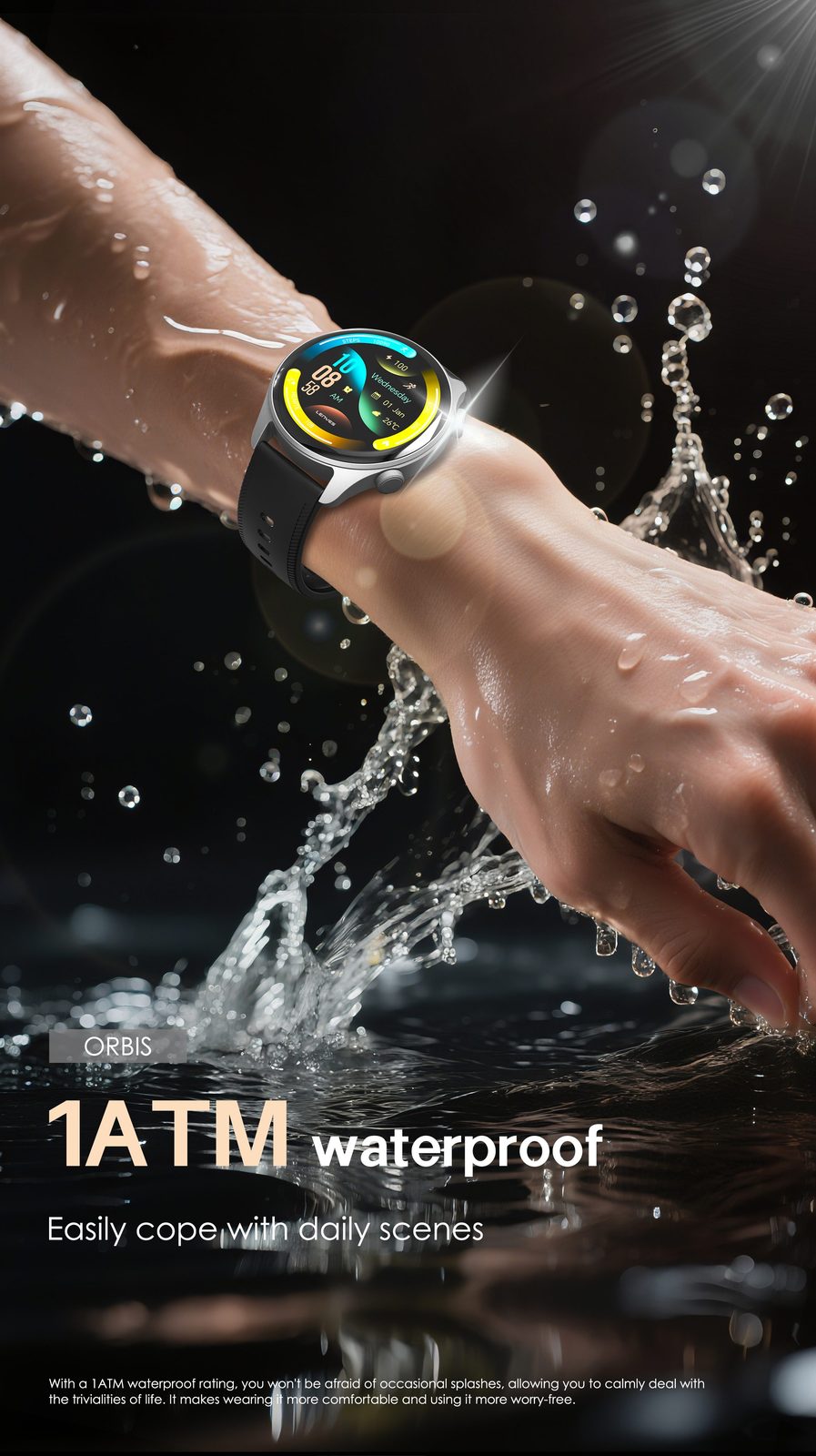 Lenyes ORBIS Smartwatch Circular SpO2 vista 1