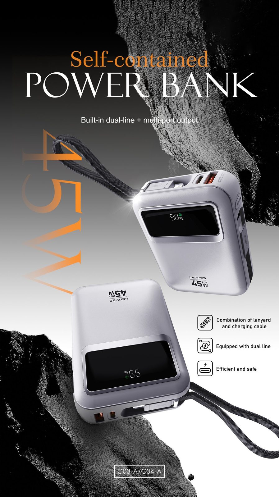 Powerbank Lenyes C03-A 20.000mAh vista 1