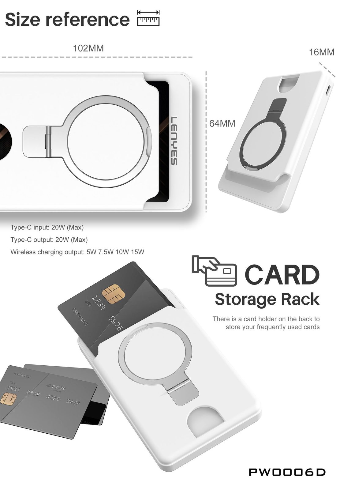 Powerbank Magnético Lenyes PW0006D 5.000mAh vista 6