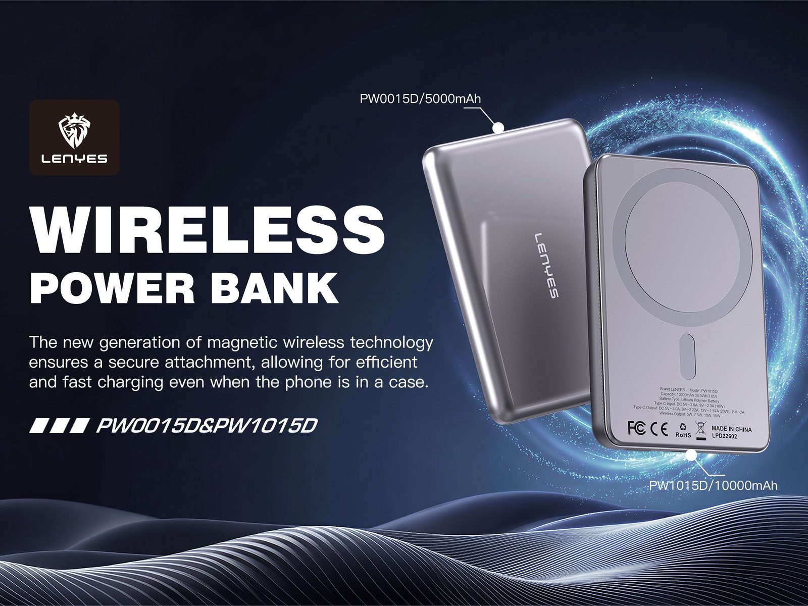 Powerbank Magnético Lenyes PW038D Ultrafino 5.000mAh vista 4