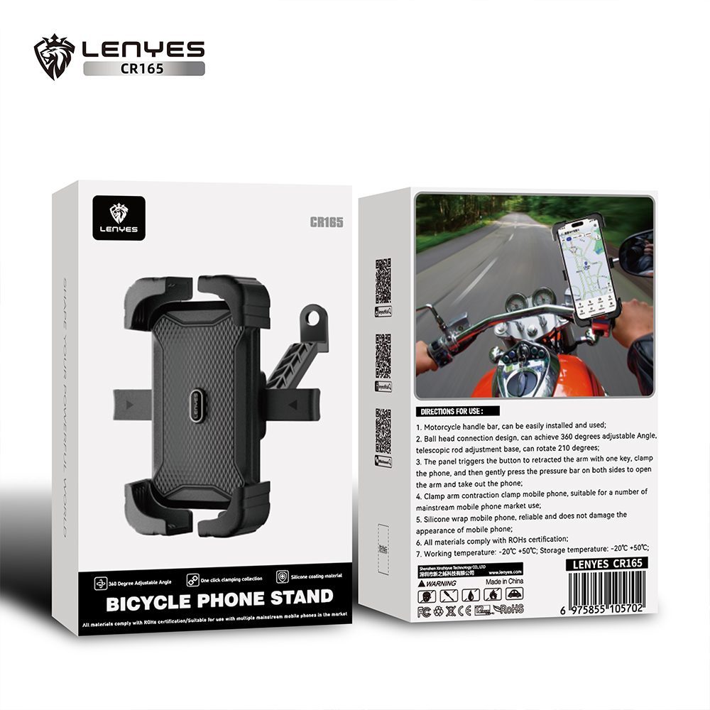 Soporte Moto/Bicicleta Lenyes CR165 Ball Head 360° vista 3