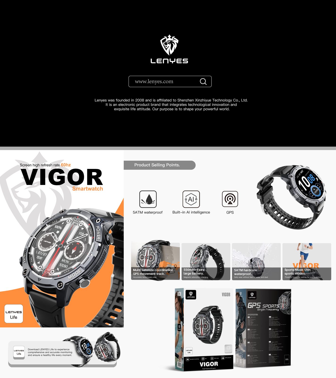 Lenyes VIGOR Smartwatch Táctico Reforzado vista 4